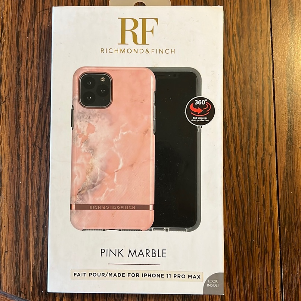 Pink marble iPhone 11 pro max phone case